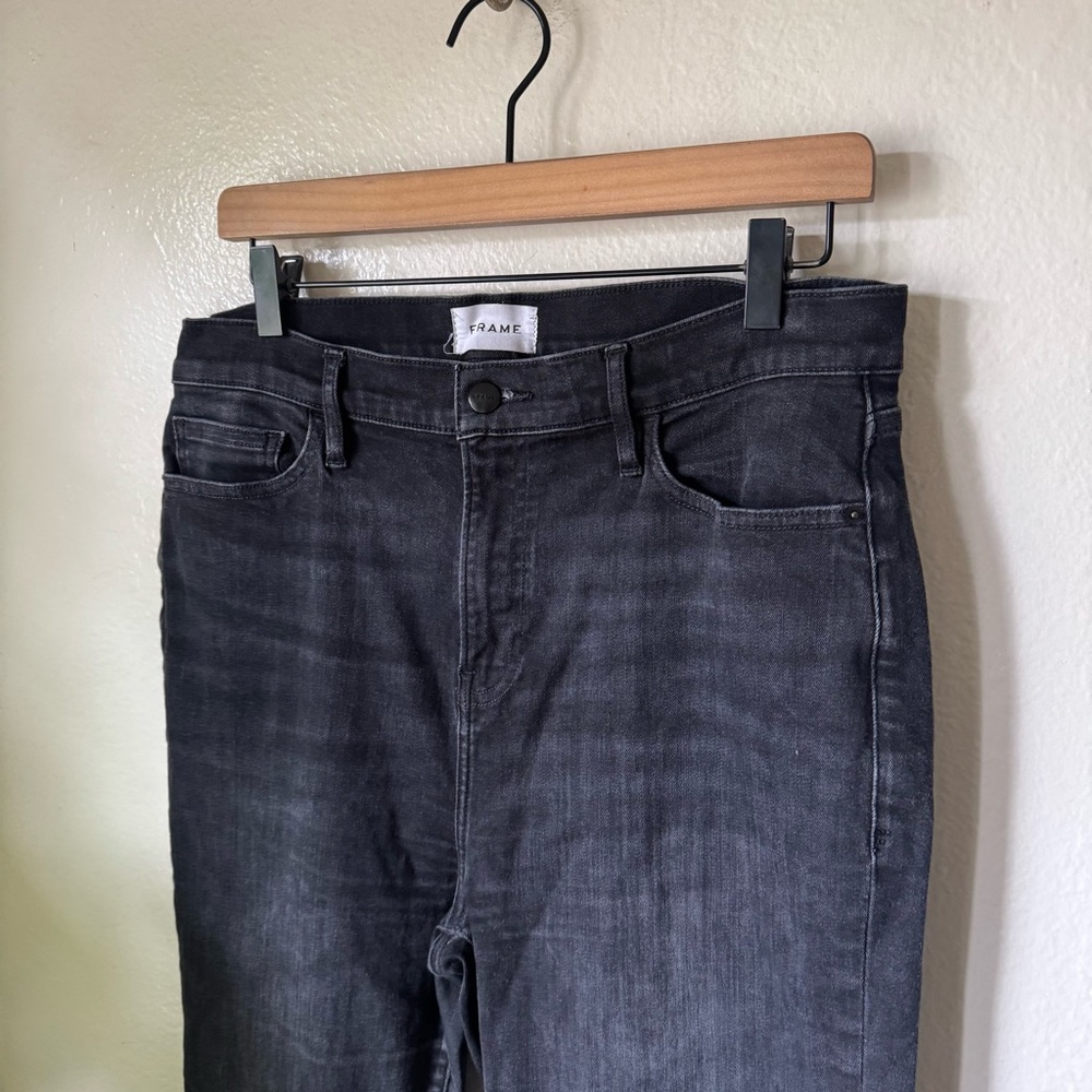 Frame | High Rise Straight Leg Jeans - Picture 2 of 6